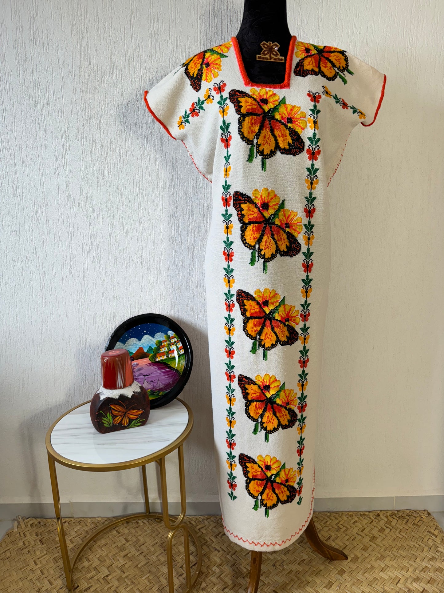 Vestido Monarcas y girasoles
