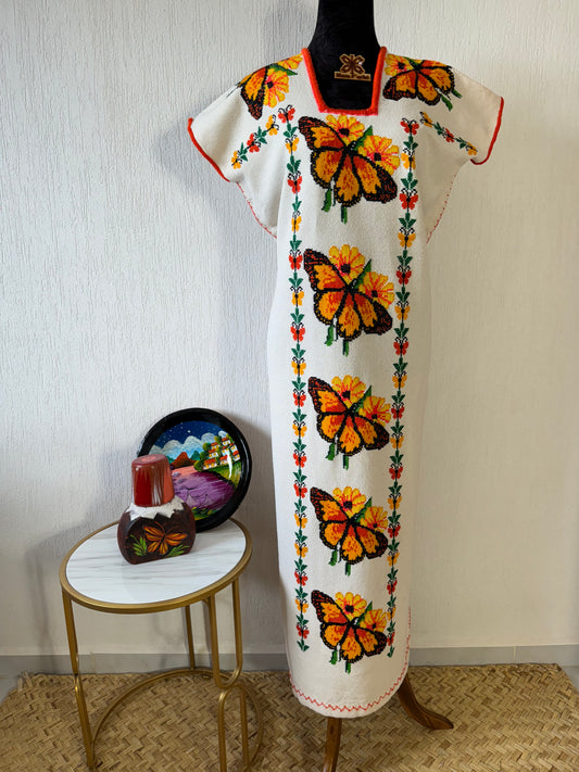 Vestido Monarcas y girasoles