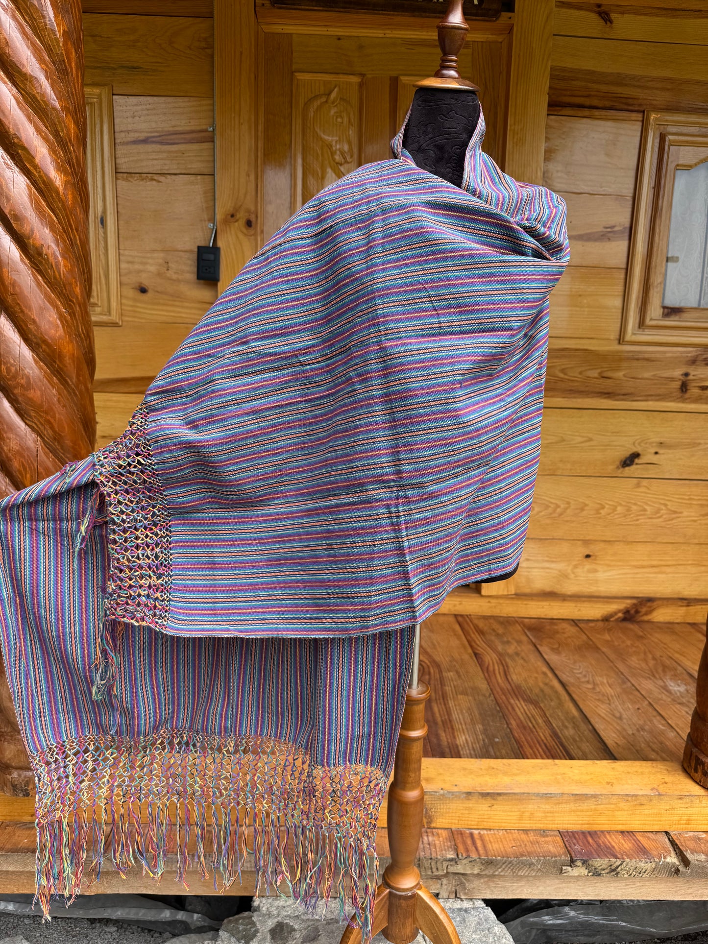 Rebozo manta arcoíris