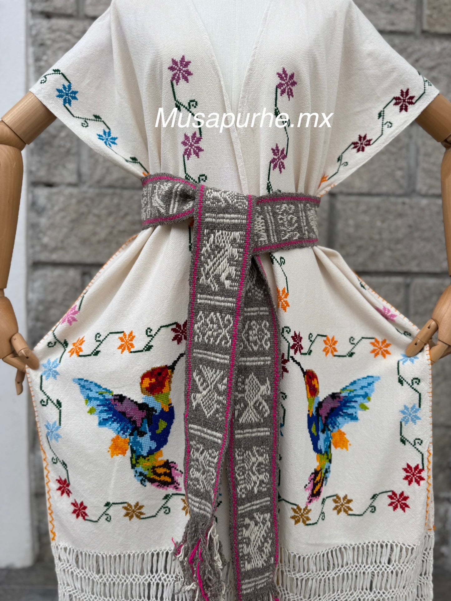 Poncho Colibrí con faja