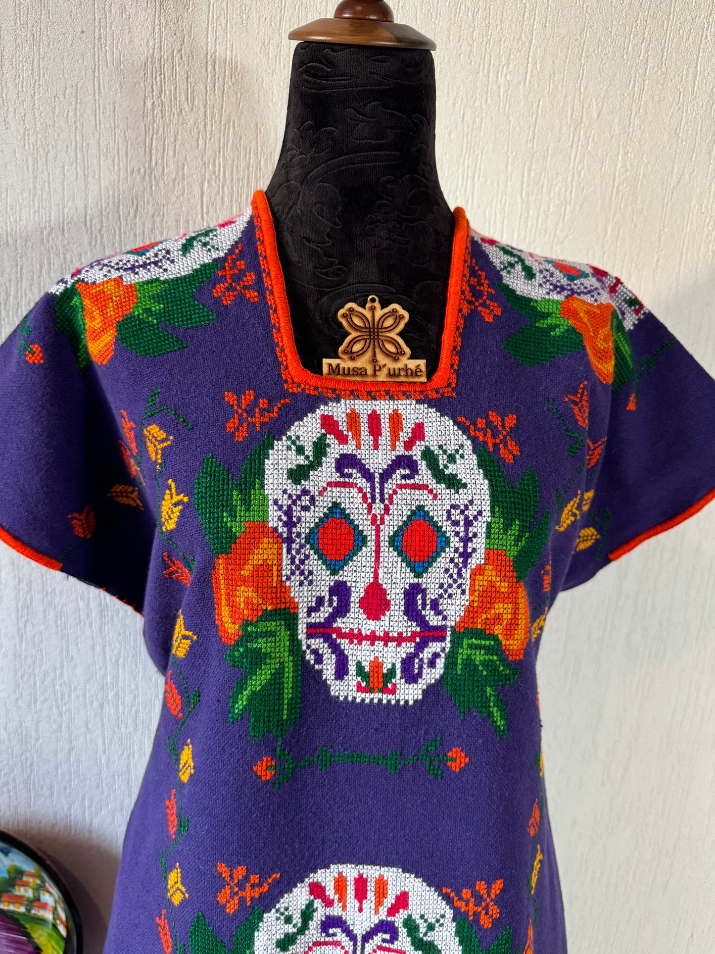 Huanengo largo Calaveritas de Azúcar