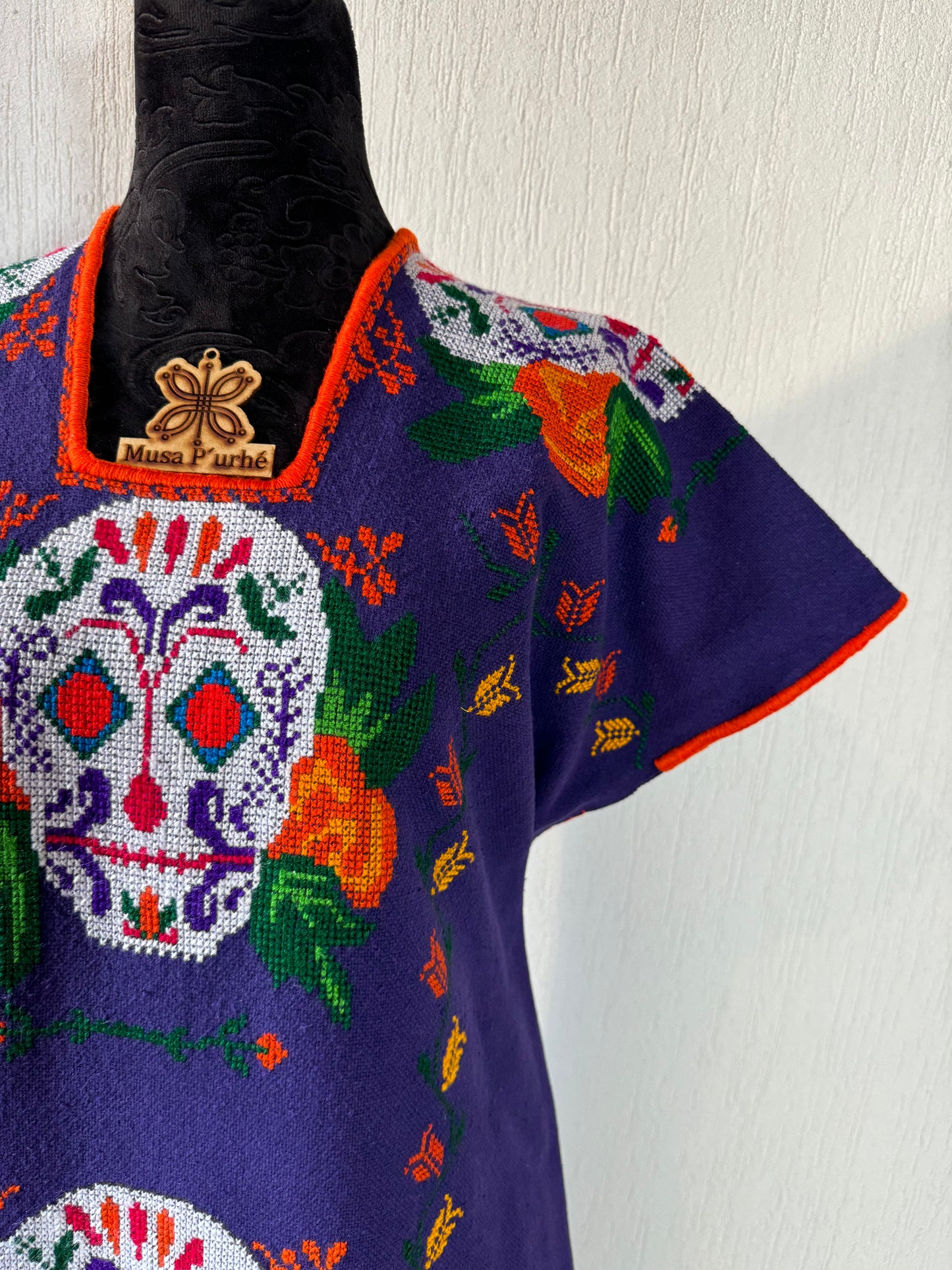 Huanengo largo Calaveritas de Azúcar