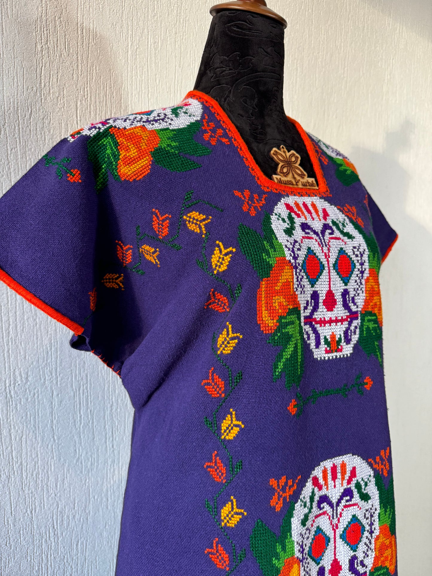 Huanengo largo Calaveritas de Azúcar