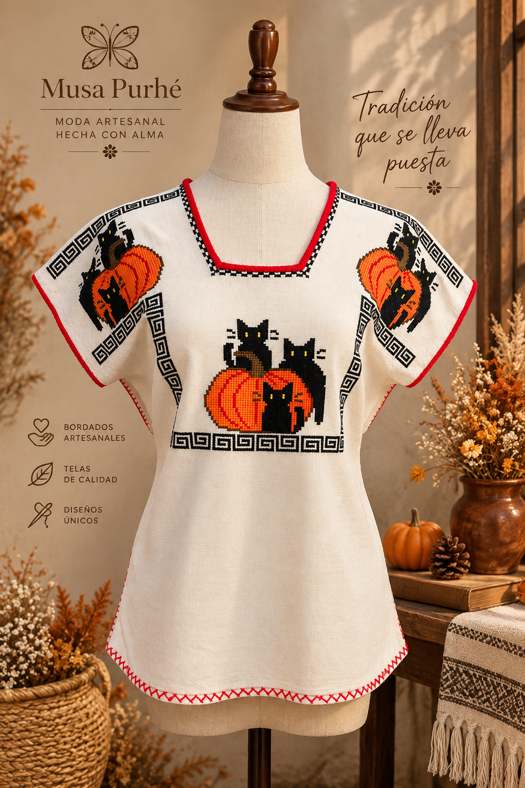 Huanengo Gatitos y calabazas
