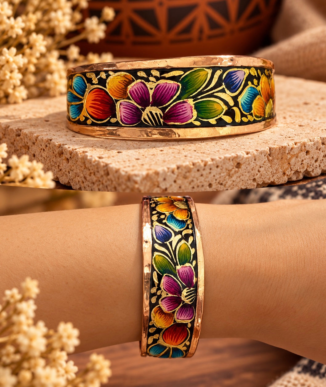 Brazalete de Cobre Tsïtsïki “Flor”