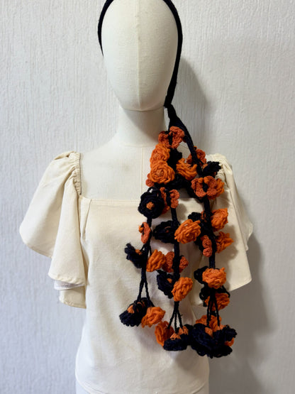Tlalpiales Flor y Mariposa Negro/Naranja