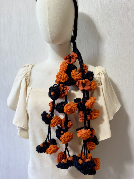 Tlalpiales Flor y Mariposa Negro/Naranja