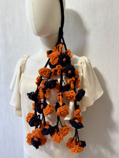 Tlalpiales Flor y Mariposa Negro/Naranja
