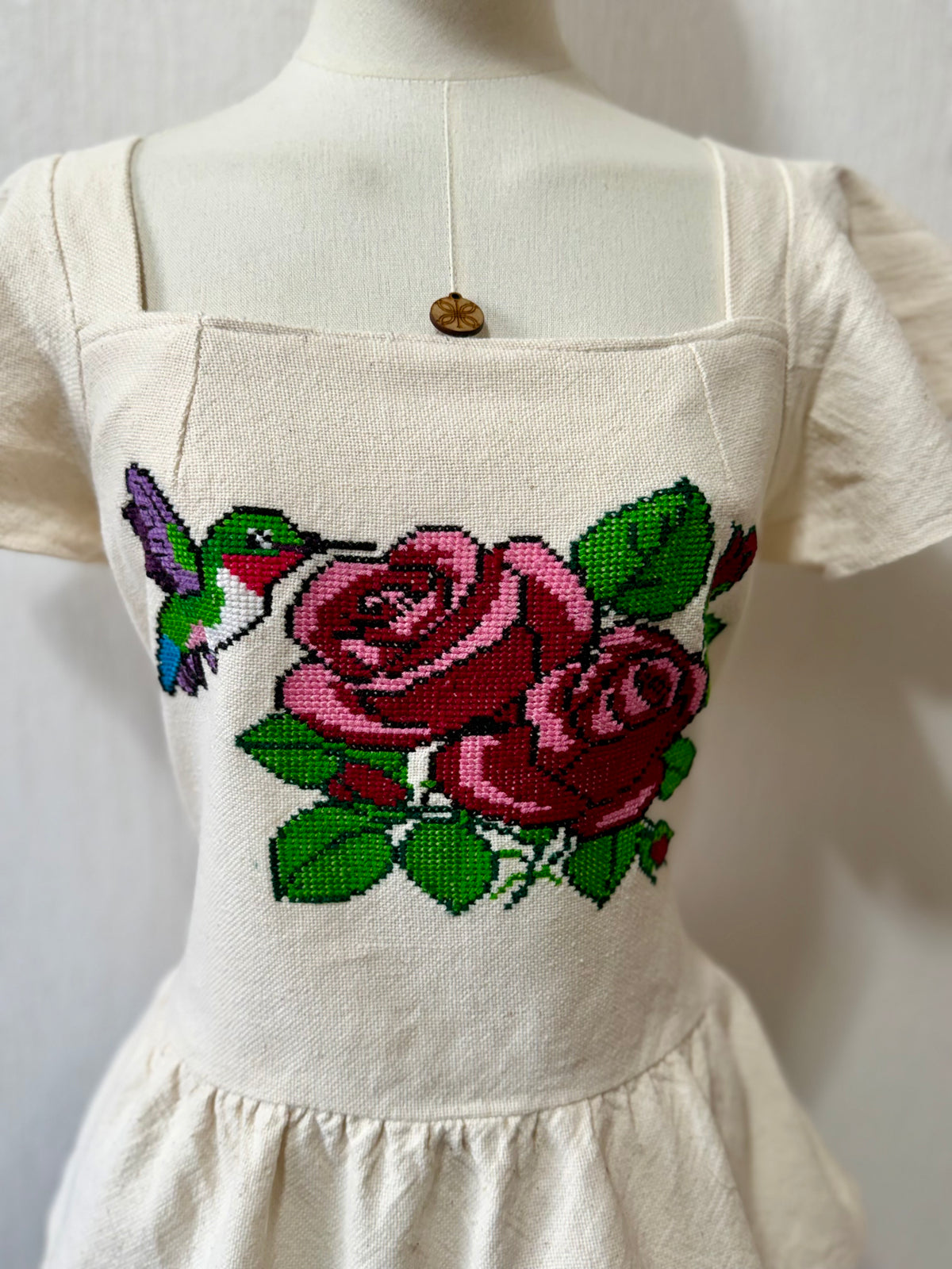 Blusa rosa y colibrí Chica
