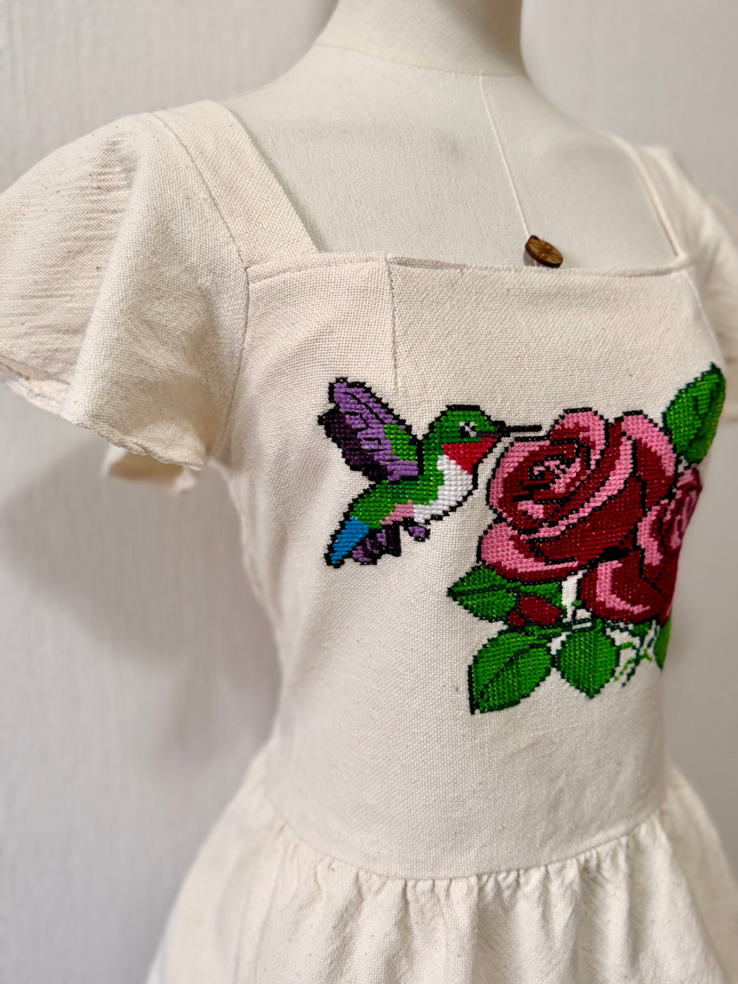 Blusa rosa y colibrí Chica
