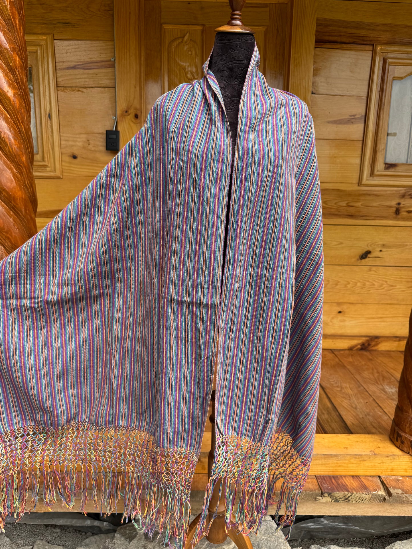 Rebozo manta arcoíris