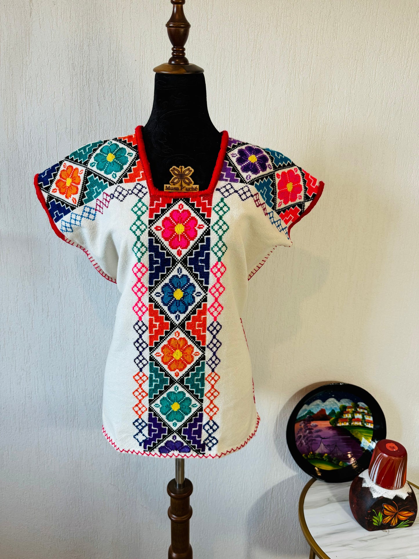 Huanengo greca floral