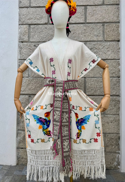 Poncho Colibrí con faja