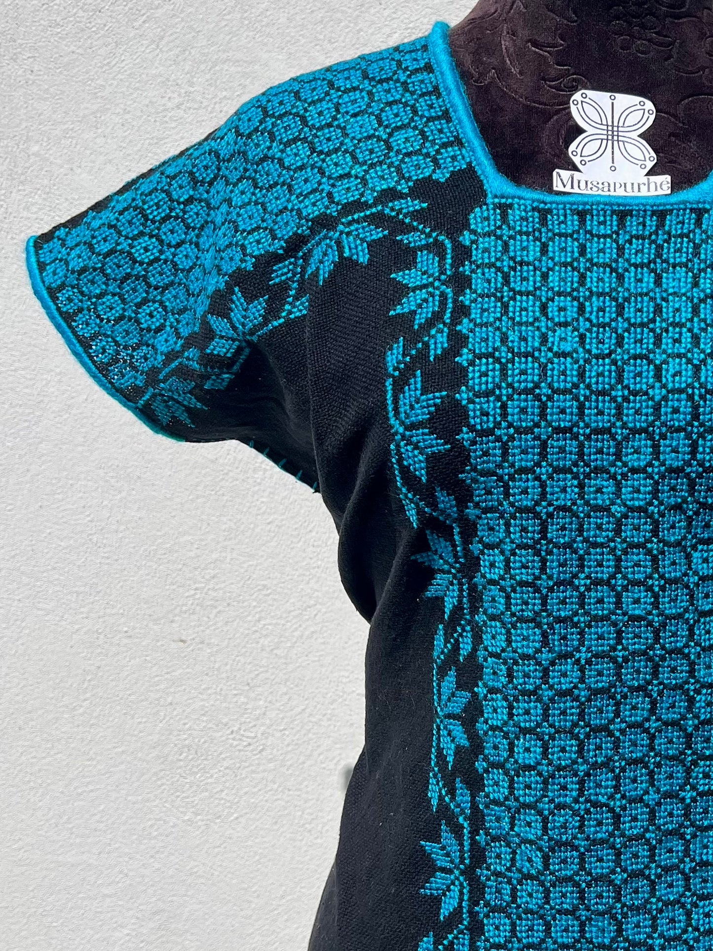 Huanengo florecitas azul
