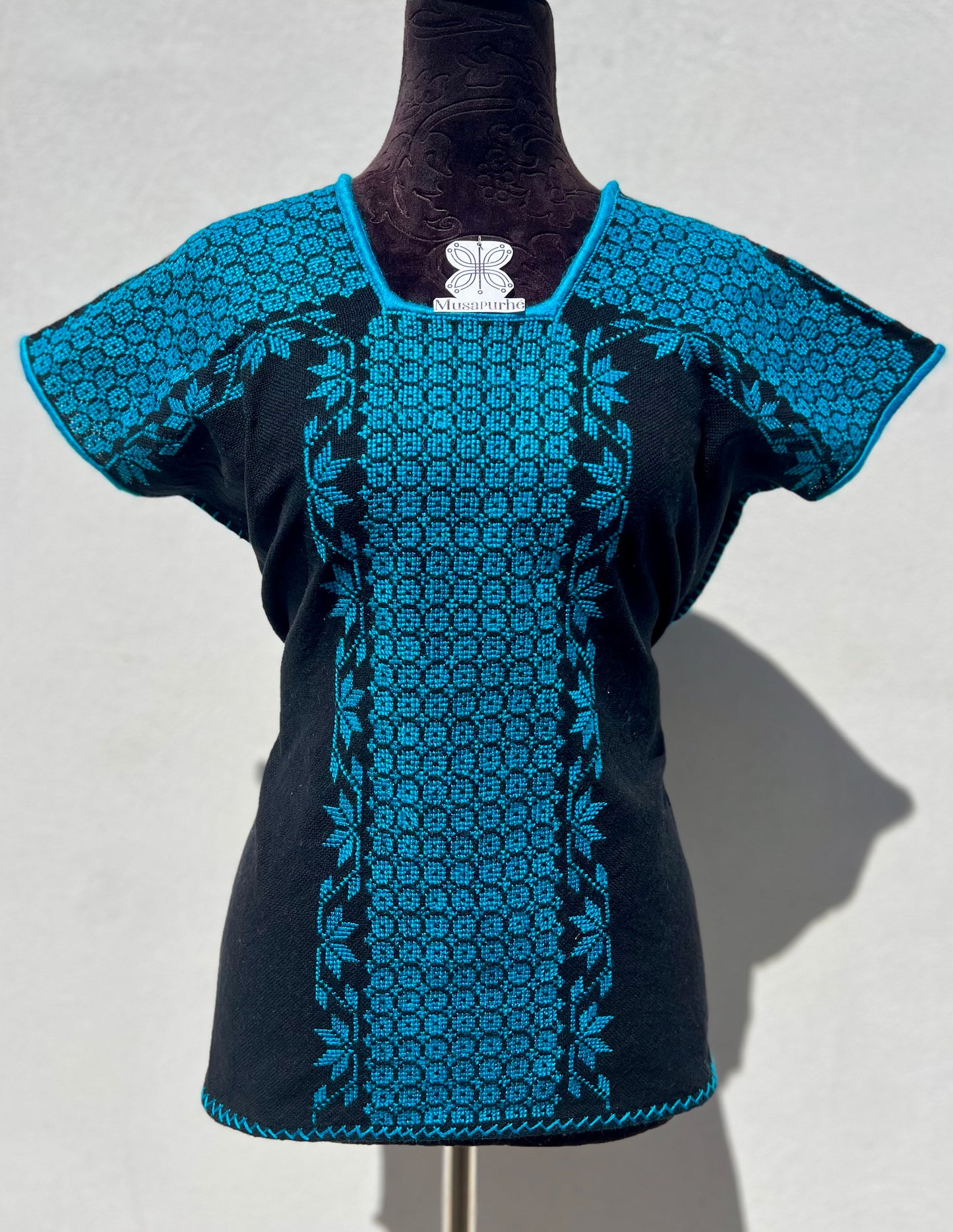 Huanengo florecitas azul