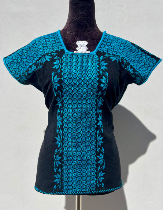 Huanengo florecitas azul