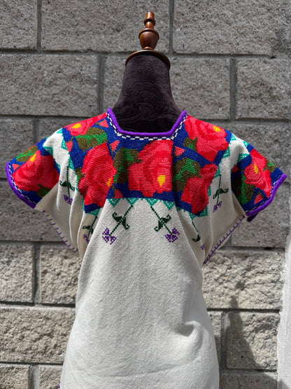 Huanengo greca tradicional rosas