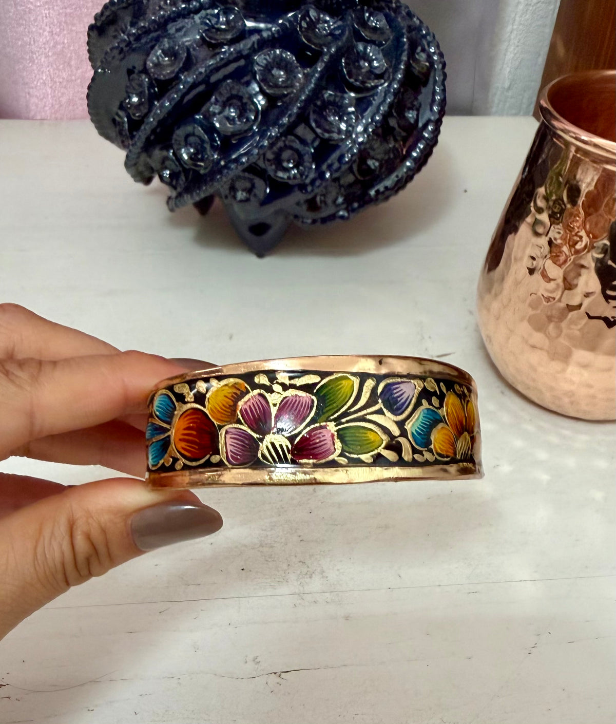 Brazalete de Cobre Tsïtsïki “Flor”