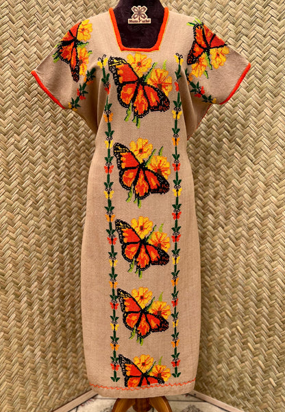 Vestido Monarcas y Girasoles