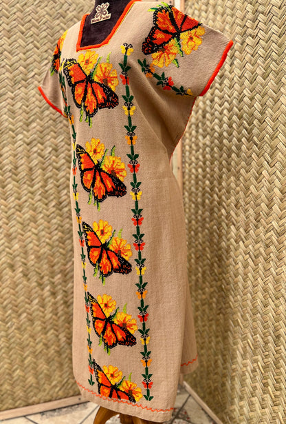 Vestido Monarcas y Girasoles