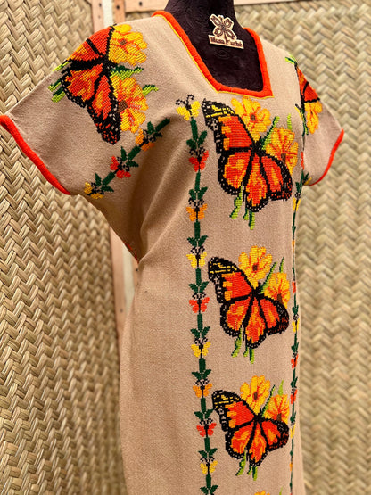 Vestido Monarcas y Girasoles