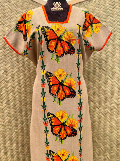 Vestido Monarcas y Girasoles