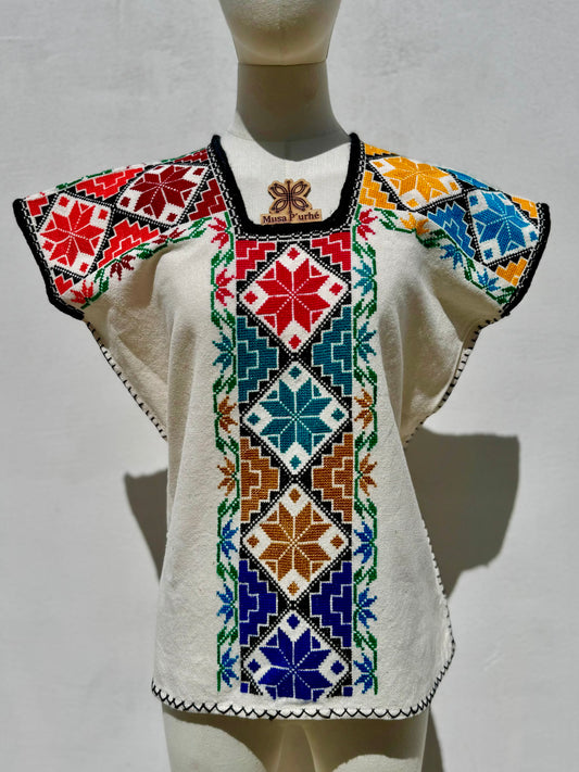 Huanengo Greca Rombo Floral