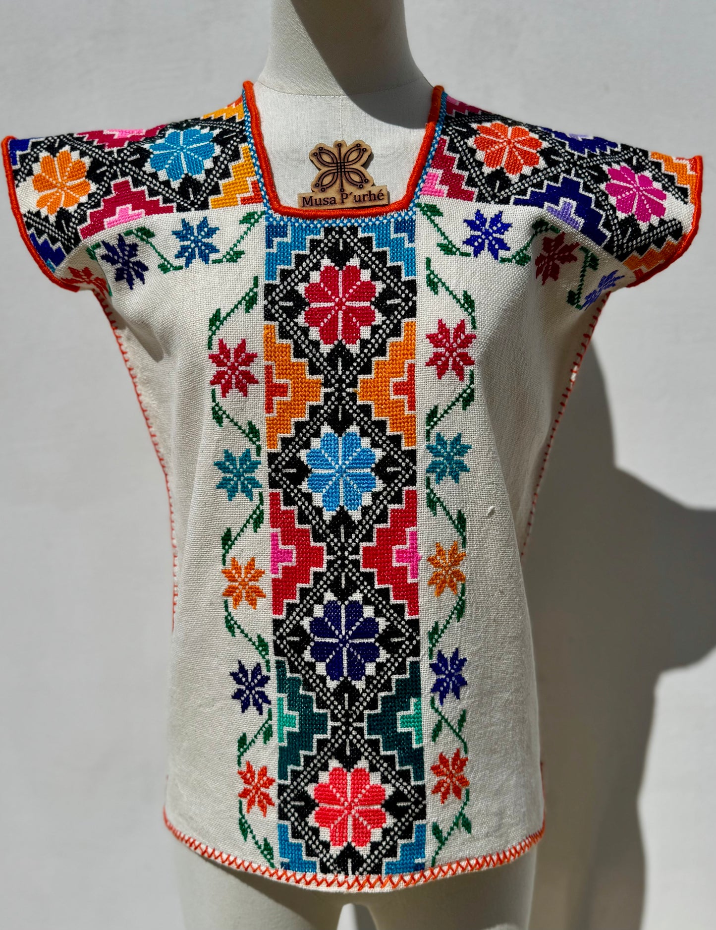 Huanengo Greca flor y piramides