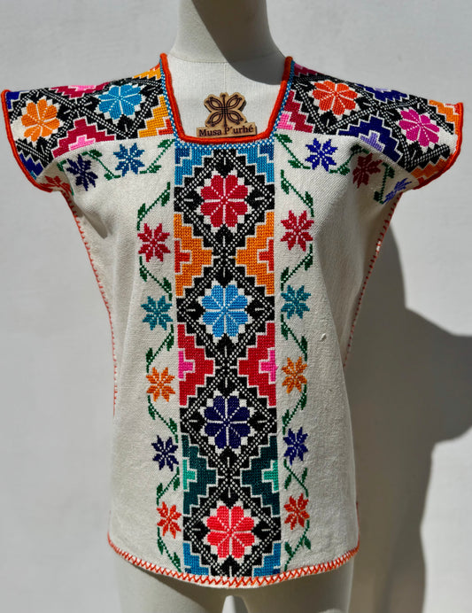 Huanengo Greca flor y piramides