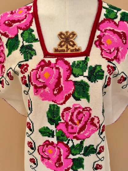 Huanengo blusón Rosa María