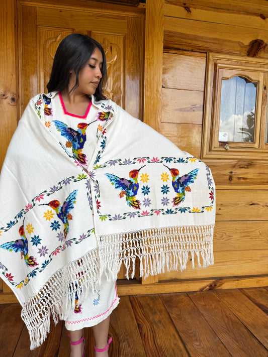 Rebozo Tzintzuni “Colibrí”