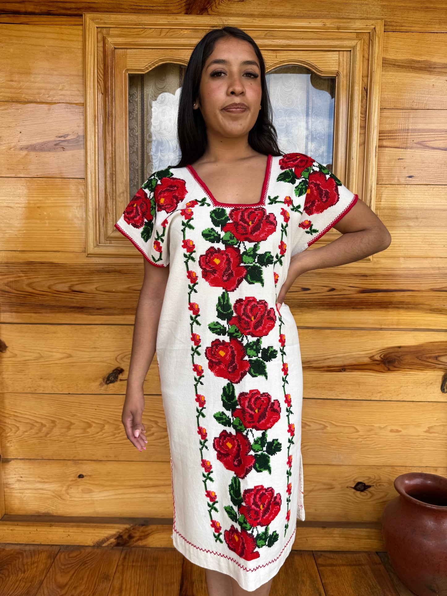 Huanengo Largo Rosas Rojas